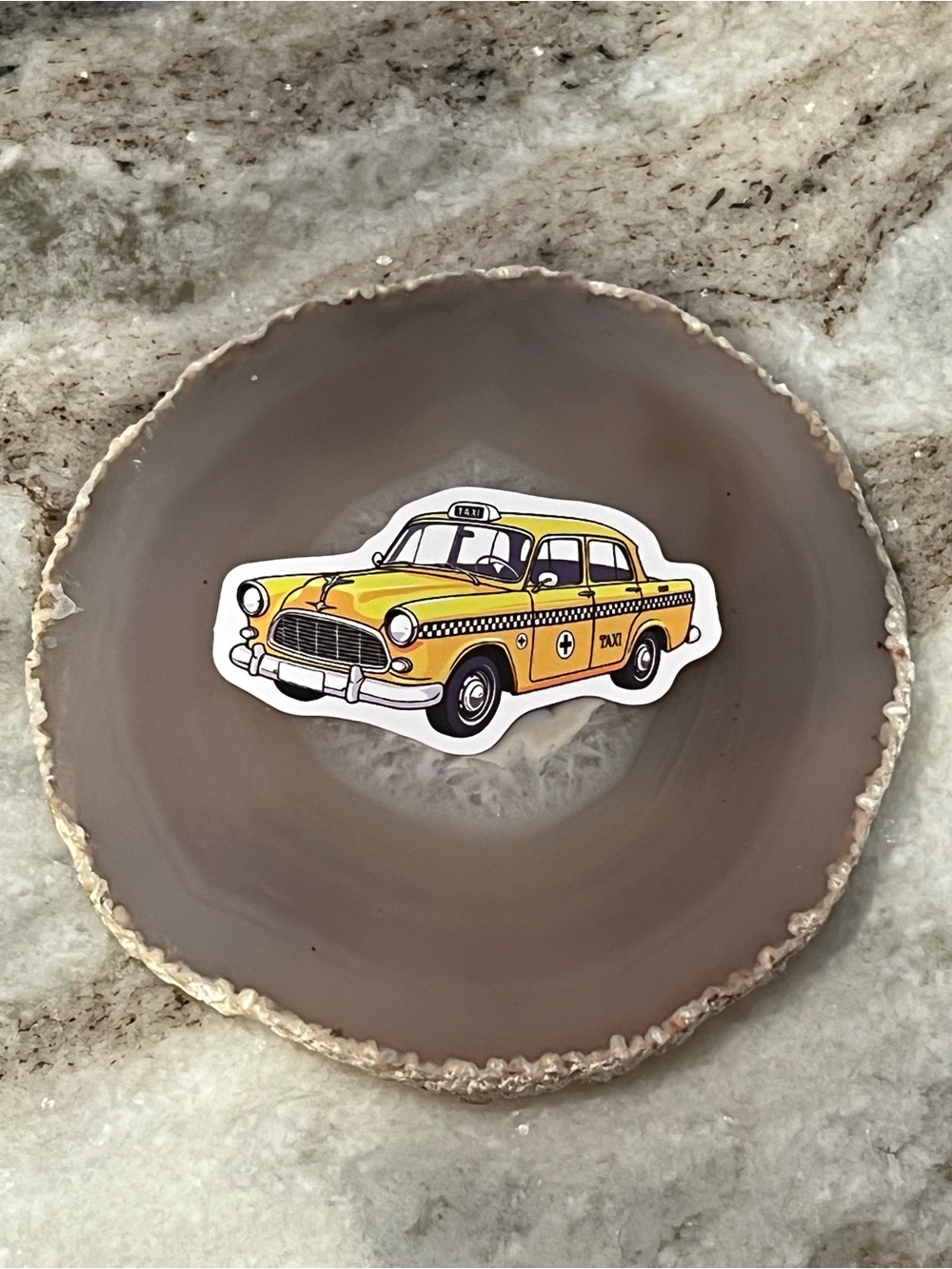$5/10 stickers - Yellow Taxi Cab Car Sticker